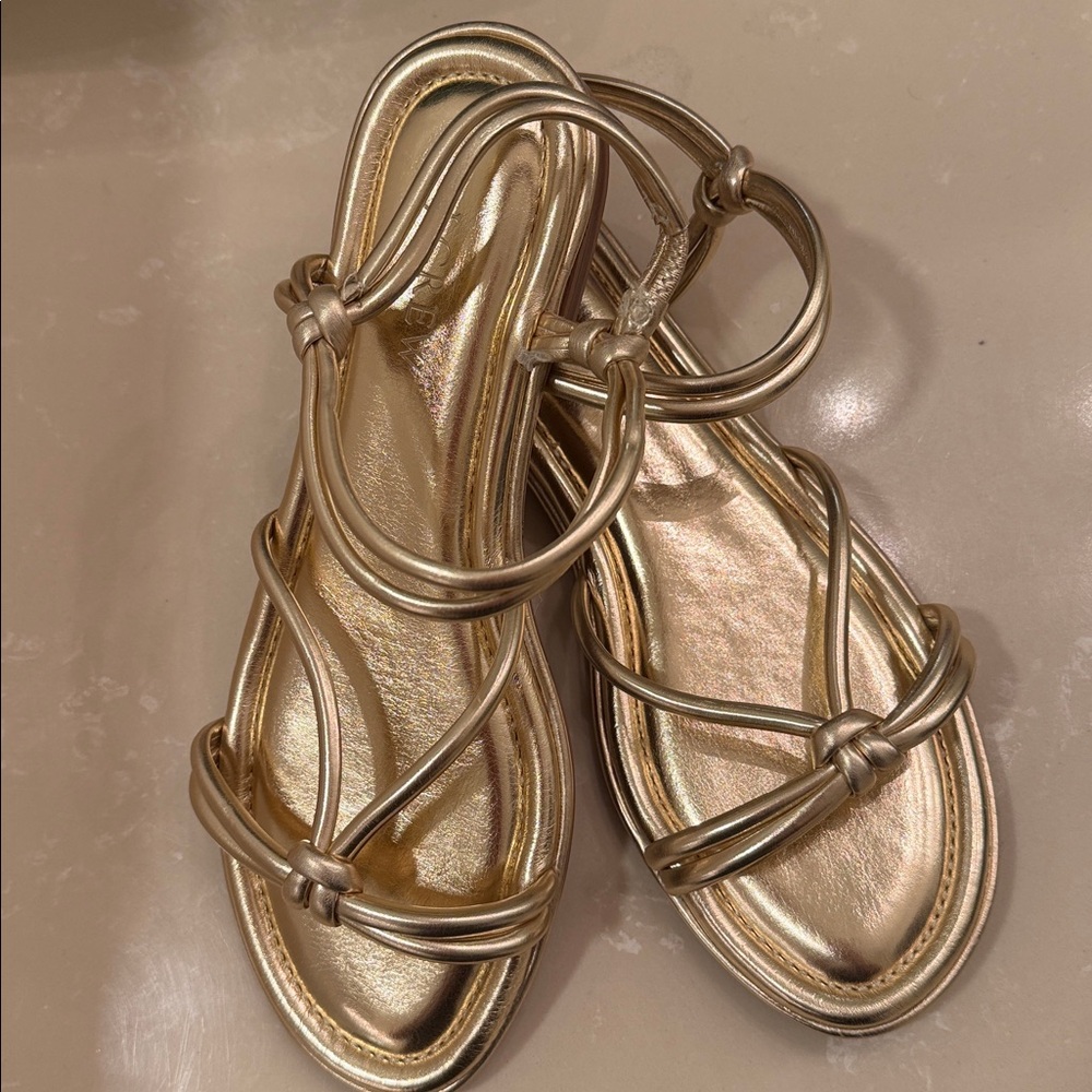 J. Crew Metallic Gold Women's Sandals